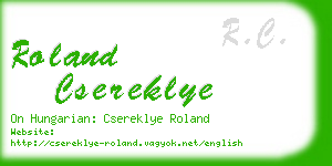 roland csereklye business card